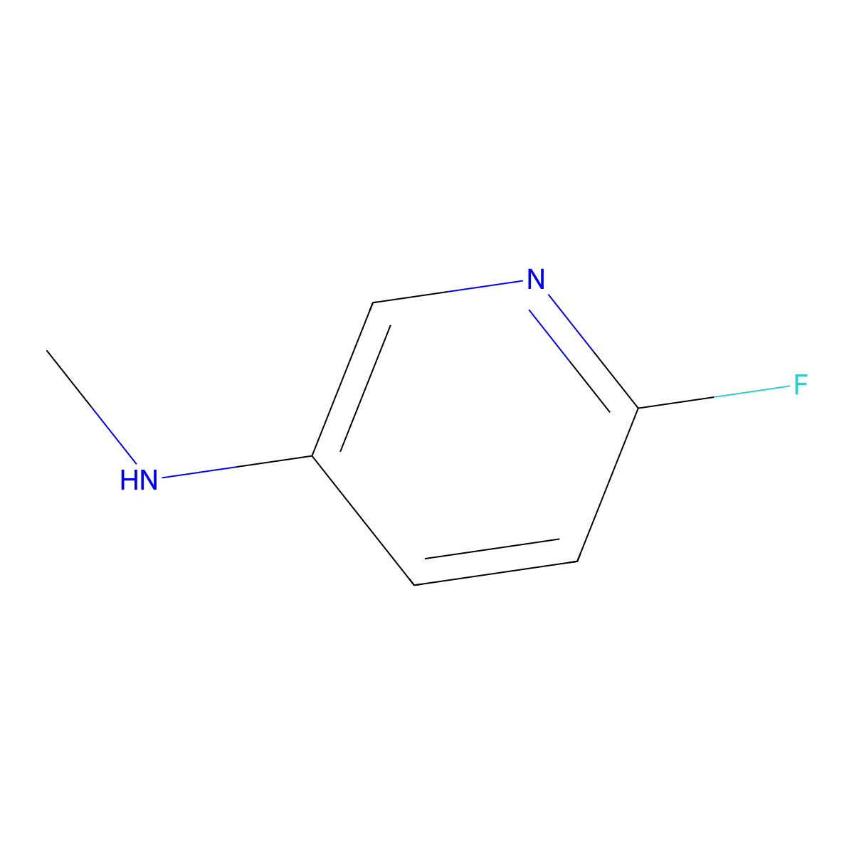 6-fluoro-N-methylpyridin-3-amine molecular structure, CAS 1610667-14-5