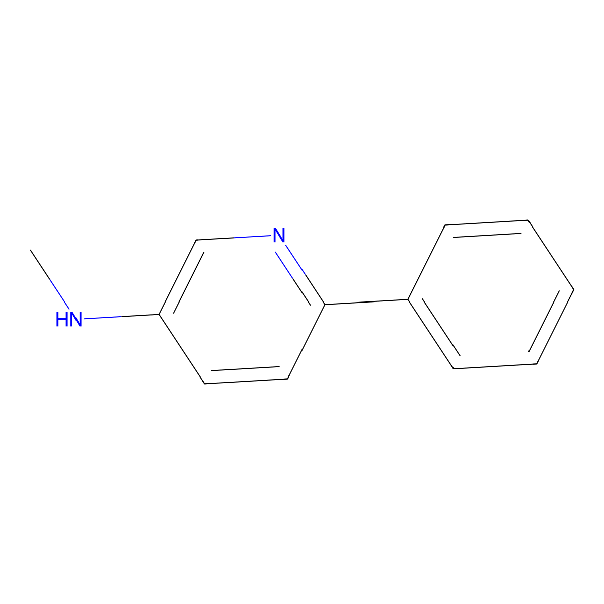 N-methyl-6-phenyl-3-pyridinamine molecular structure, CAS 1610667-15-6