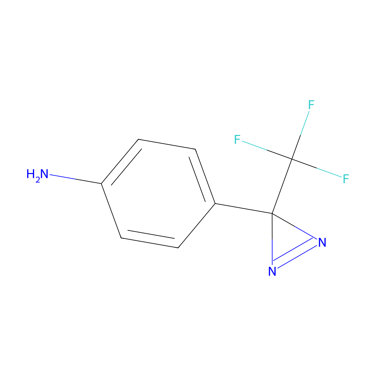 4-(3-(Trifluoromethyl)-3H-diazirin-3-yl)aniline molecular structure, CAS 1610689-08-1
