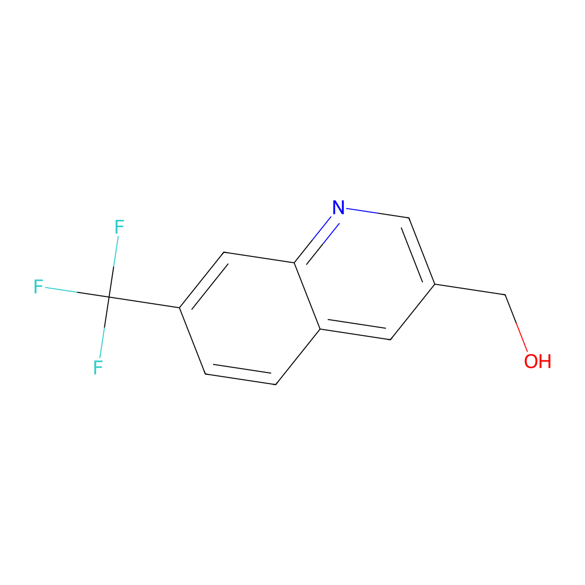 (7-(Trifluoromethyl)quinolin-3-yl)methanol molecular structure, CAS 1610696-37-1