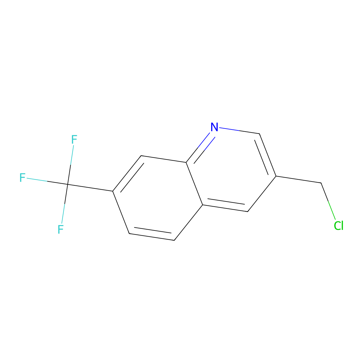 3-(Chloromethyl)-7-(trifluoromethyl)quinoline molecular structure, CAS 1610696-38-2