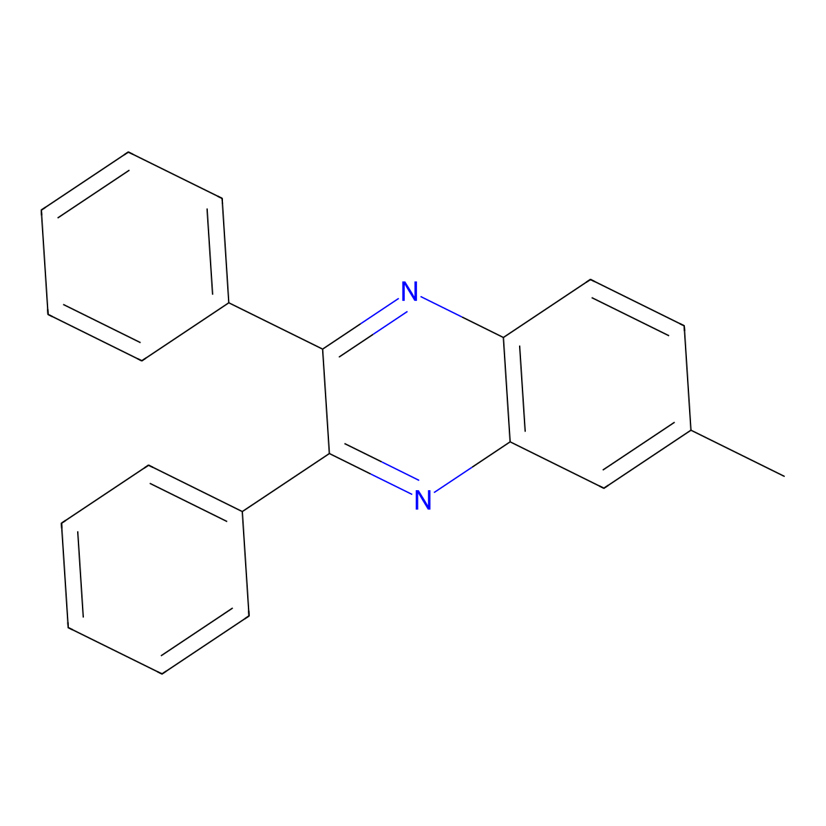 6-Methyl-2,3-diphenylquinoxaline molecular structure, CAS 16107-85-0