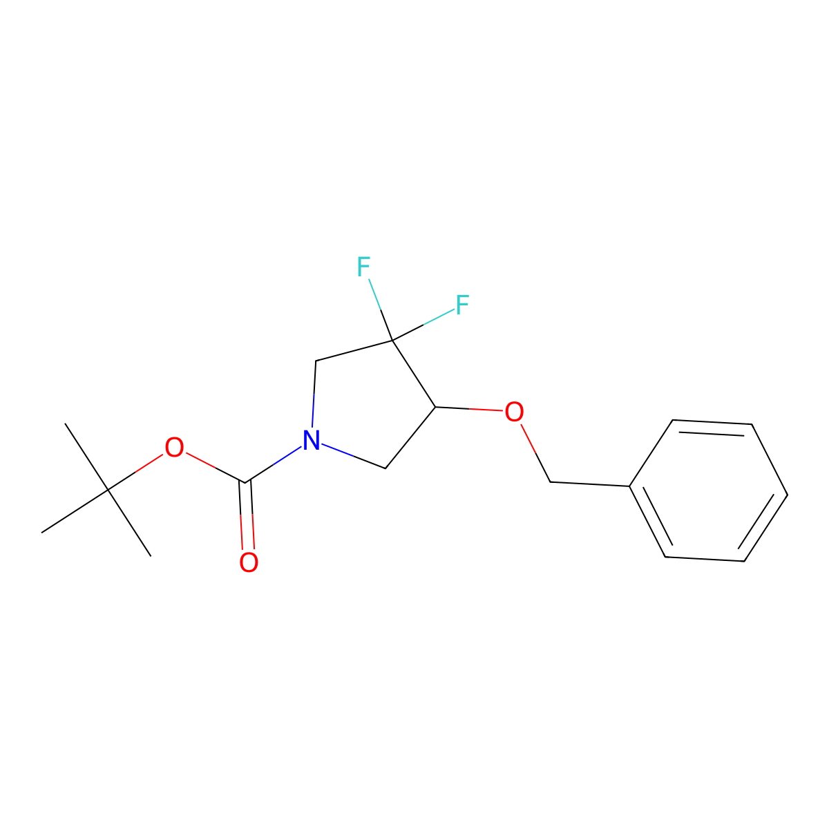 tert-butyl 4-(Benzyloxy)-3,3-difluoropyrrolidine-1-carboxylate molecular structure, CAS 1610714-49-2