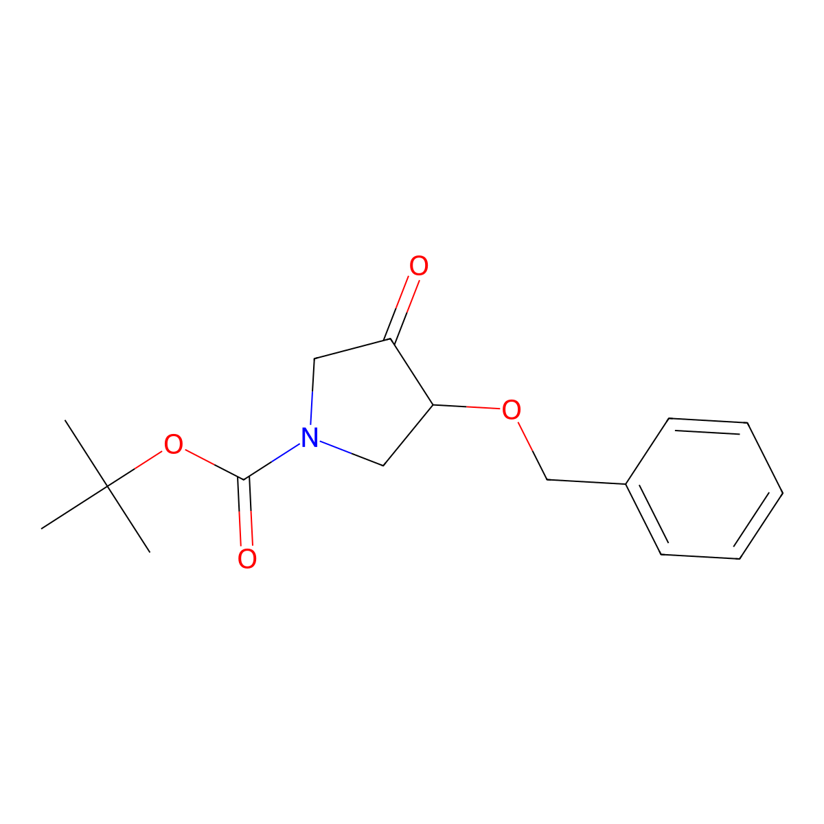 Tert-butyl 3-(benzyloxy)-4-oxopyrrolidine-1-carboxylate molecular structure, CAS 1610714-51-6