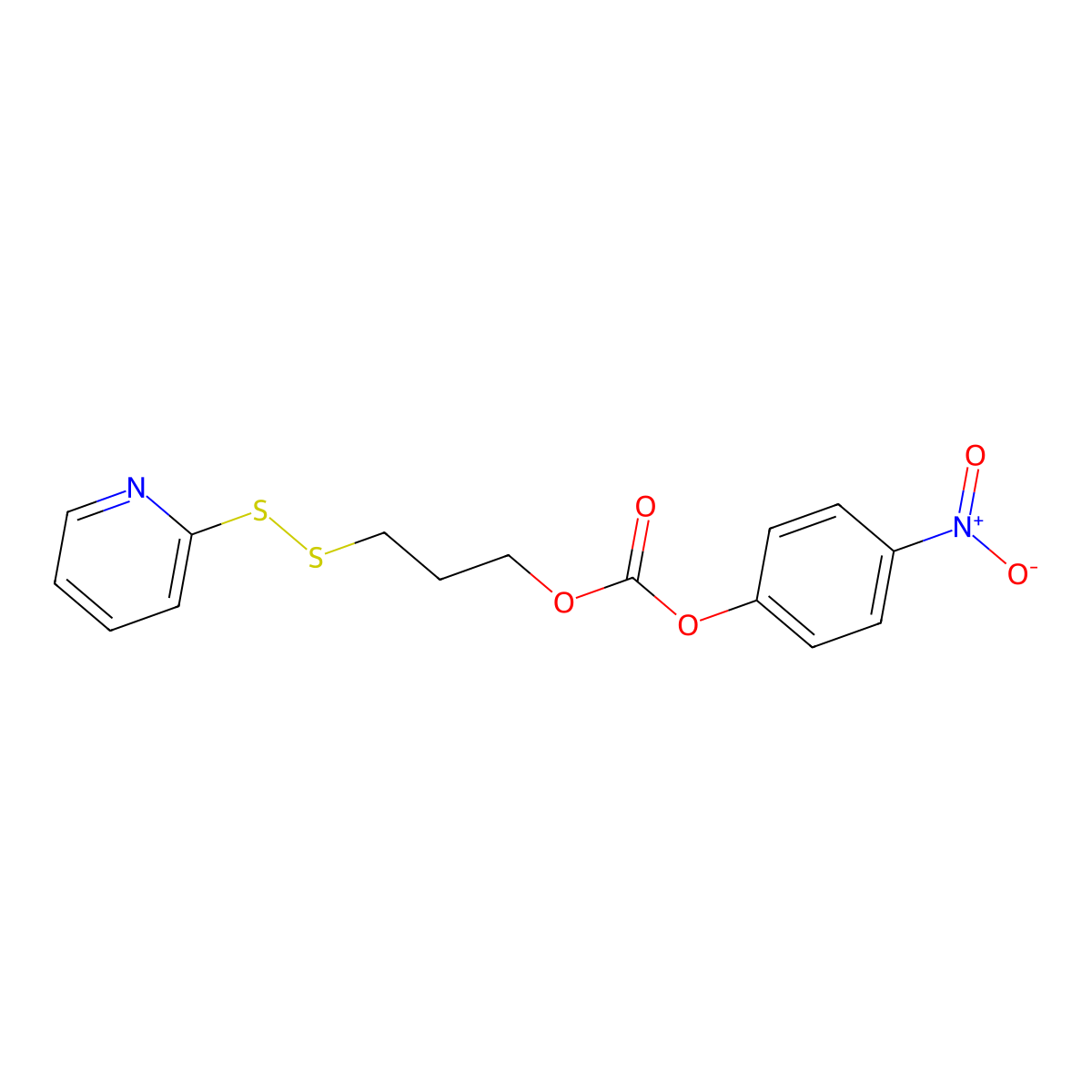 4-Nitrophenyl (3-(pyridin-2-yldisulfanyl)propyl) carbonate molecular structure, CAS 1610731-08-2