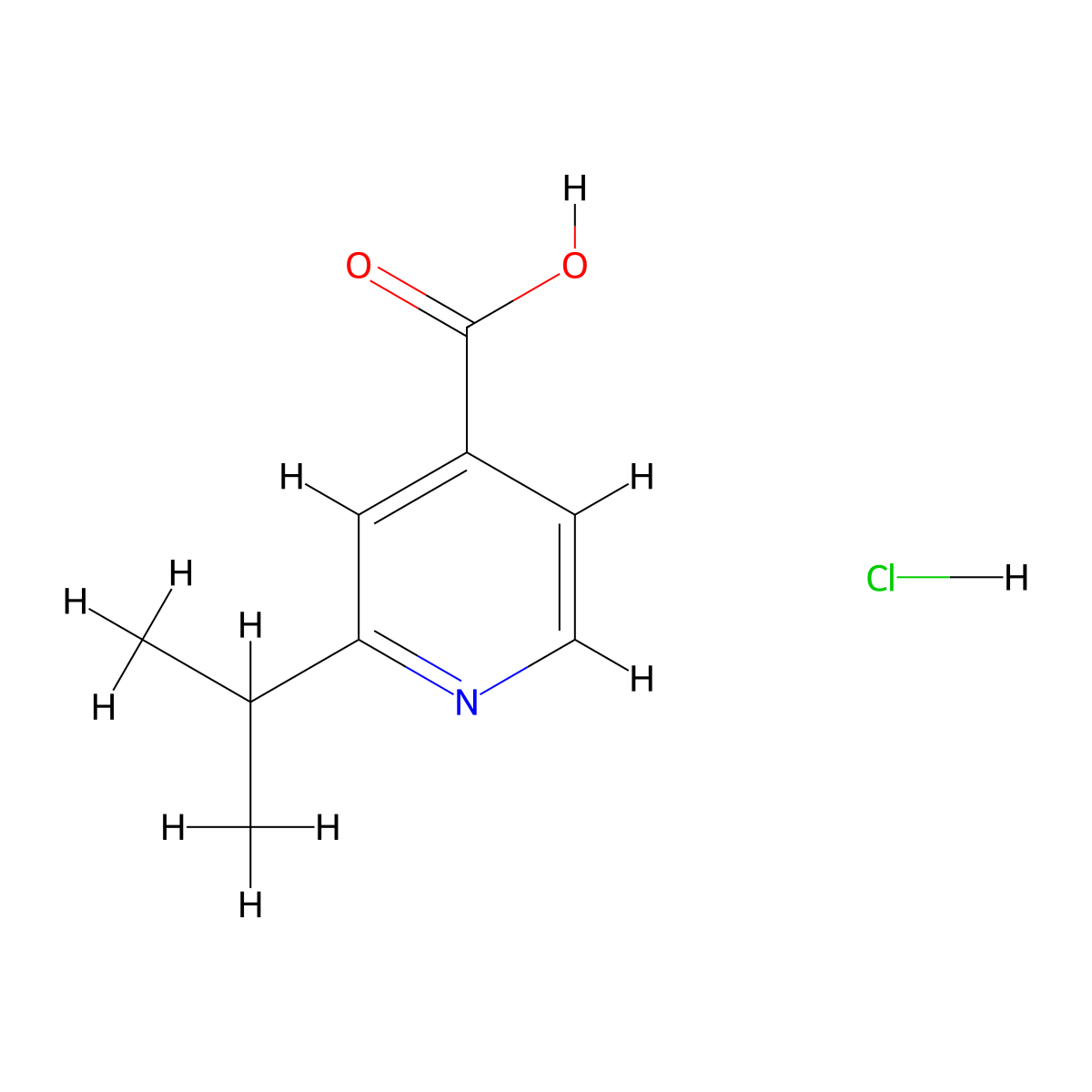 2-Isopropylisonicotinic acid hydrochloride molecular structure, CAS 1610742-56-7