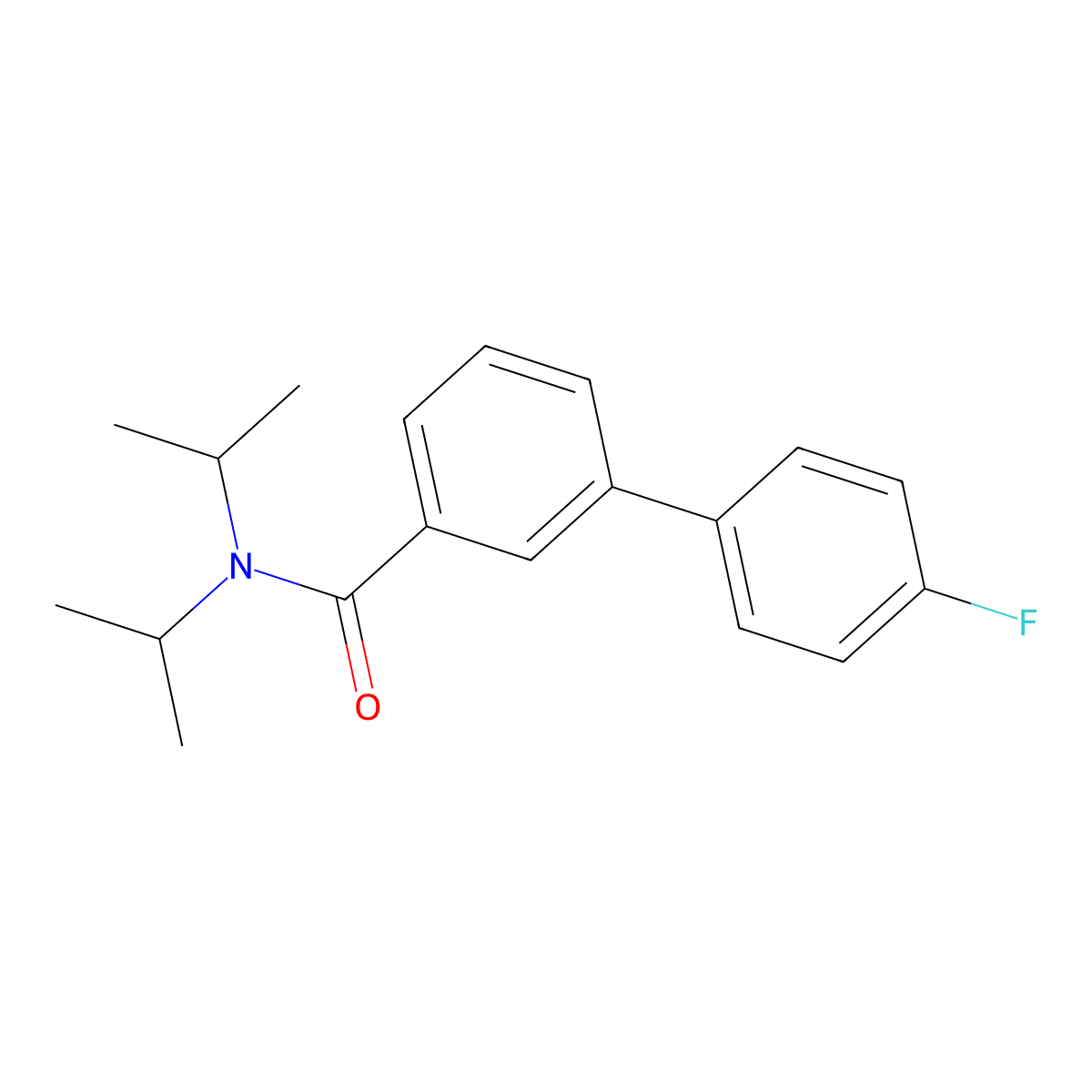4'-Fluoro-N,N-bis(1-methylethyl)[1,1'-biphenyl]-3-carboxamide molecular structure, CAS 1610773-85-7