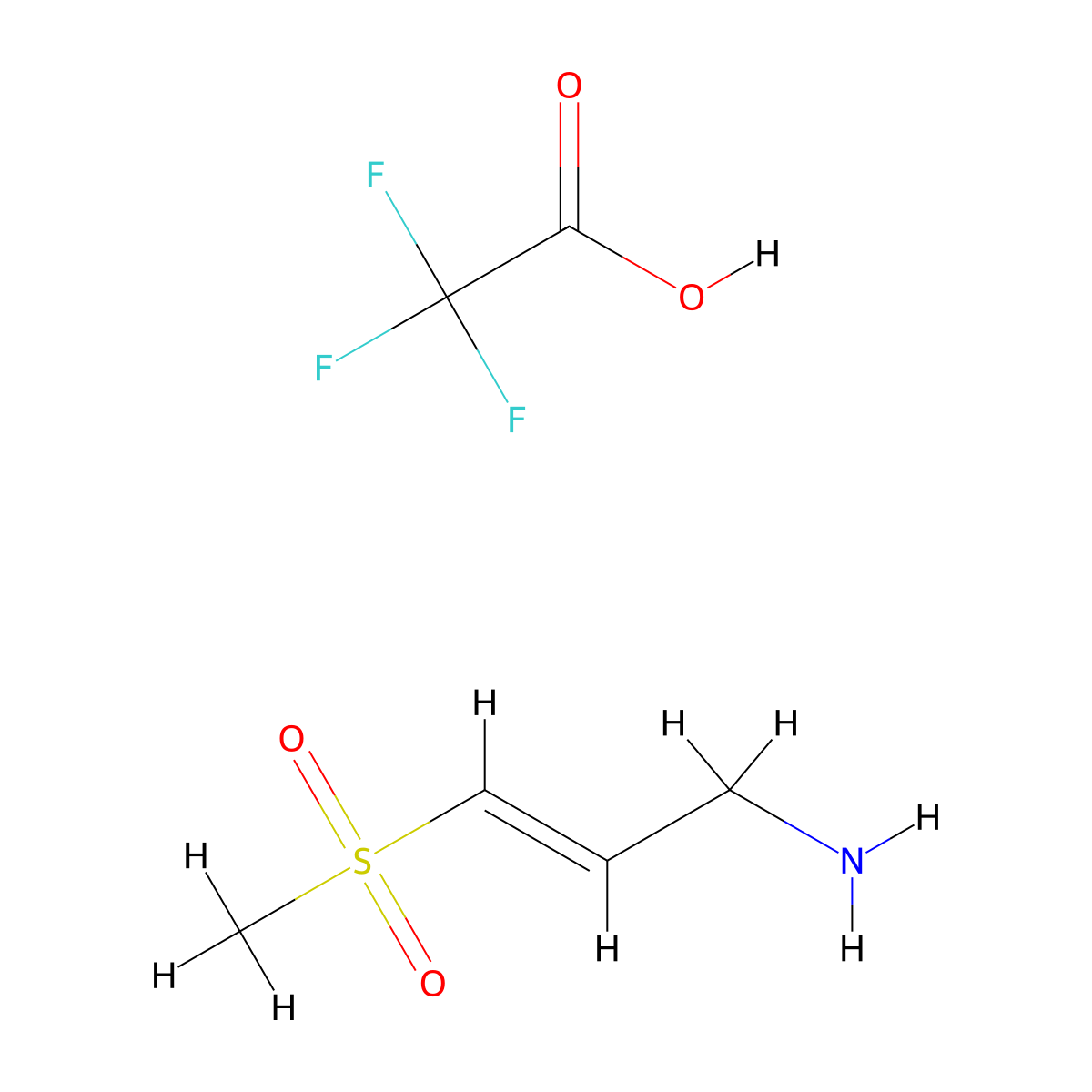 (2E)-3-methanesulfonylprop-2-en-1-amine trifluoroacetate molecular structure, CAS 1610799-82-0