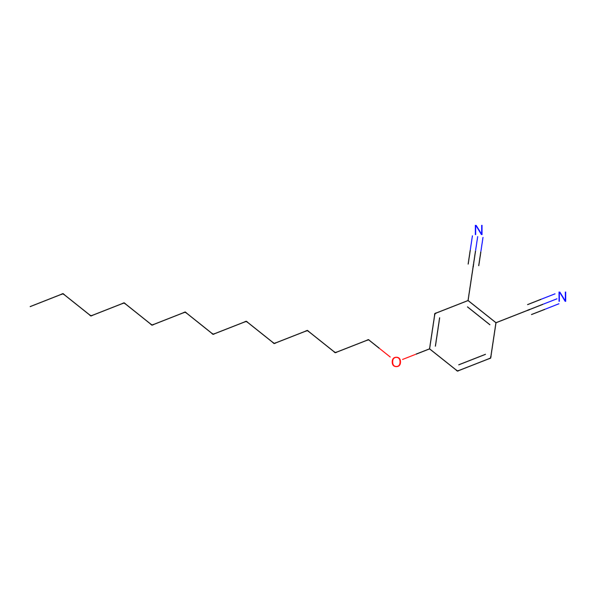 4-Dodecyloxyphthalonitrile molecular structure, CAS 161082-75-3