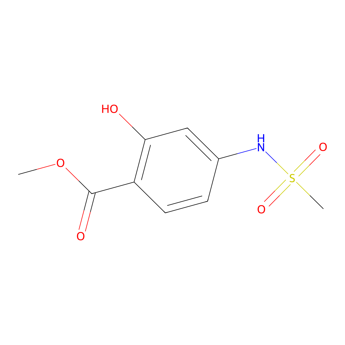 Methyl2-hydroxy-4-methanesulfonamidobenzoate molecular structure, CAS 1610860-51-9