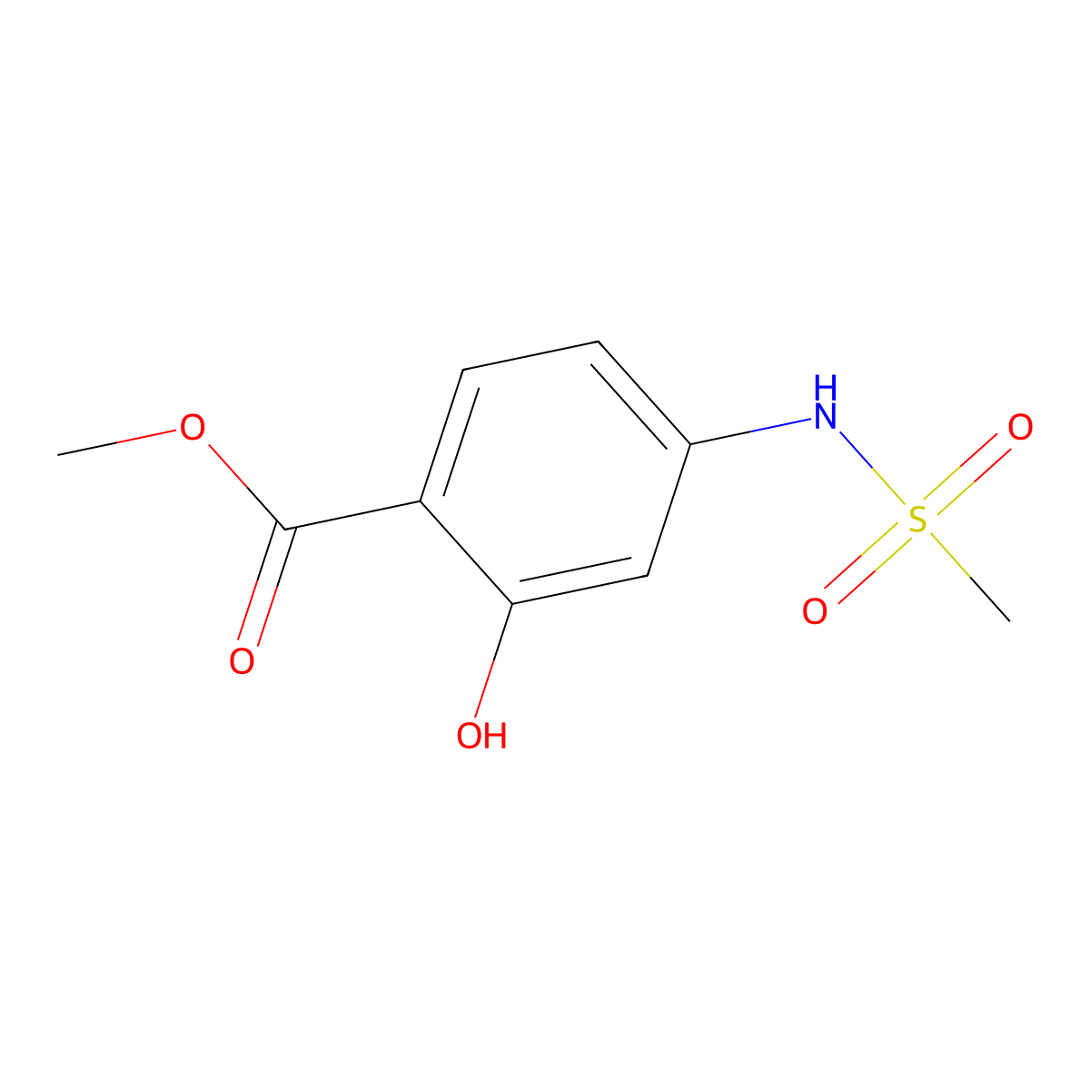 Methyl2-hydroxy-4-methanesulfonamidobenzoate molecular structure, CAS 1610860-51-9
