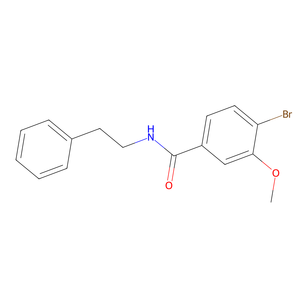 4-bromo-3-methoxy-N-(2-phenylethyl)benzamide molecular structure, CAS 1610875-34-7
