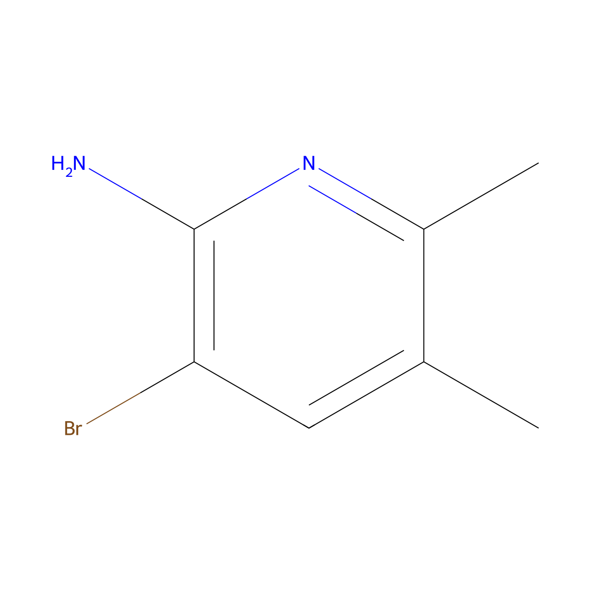 2-Amino-3-bromo-5,6-dimethylpyridine molecular structure, CAS 161091-49-2