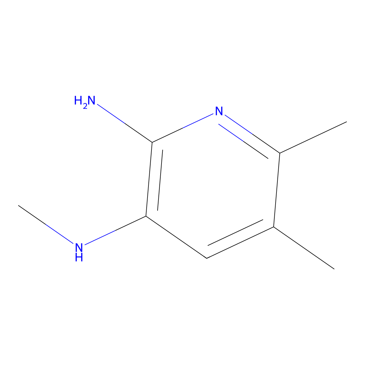 2-Amino-5,6-dimethyl-3-methylaminopyridine molecular structure, CAS 161091-50-5