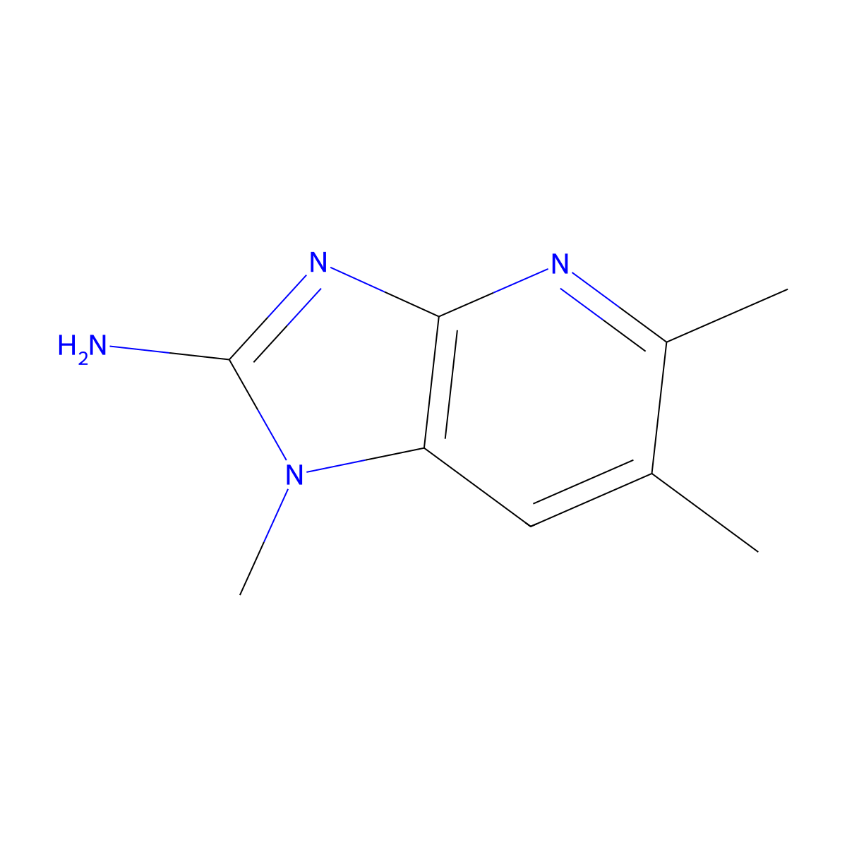 1,5,6-Trimethyl-1H-imidazo[4,5-b]pyridin-2-amine molecular structure, CAS 161091-55-0