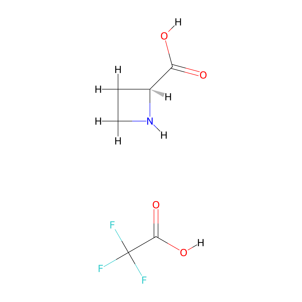 (2S)-azetidine-2-carboxylic acid;2,2,2-trifluoroacetic acid molecular structure, CAS 1610919-91-9