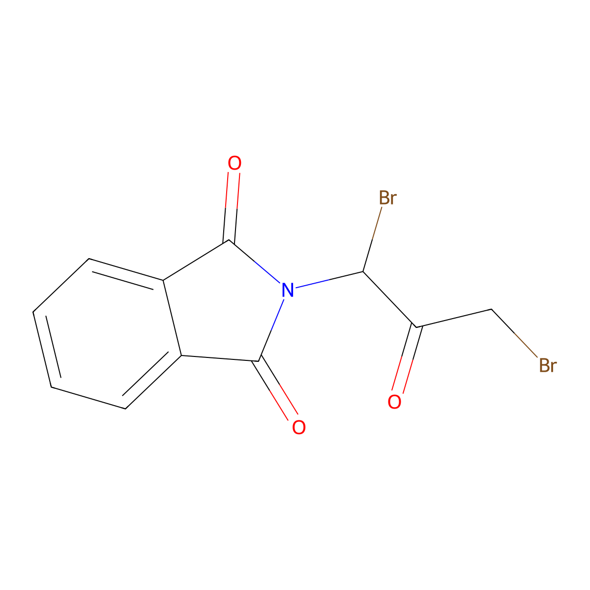 2-(1,3-dibromo-2-oxopropyl)-2,3-dihydro-1H-isoindole-1,3-dione molecular structure, CAS 161092-40-6