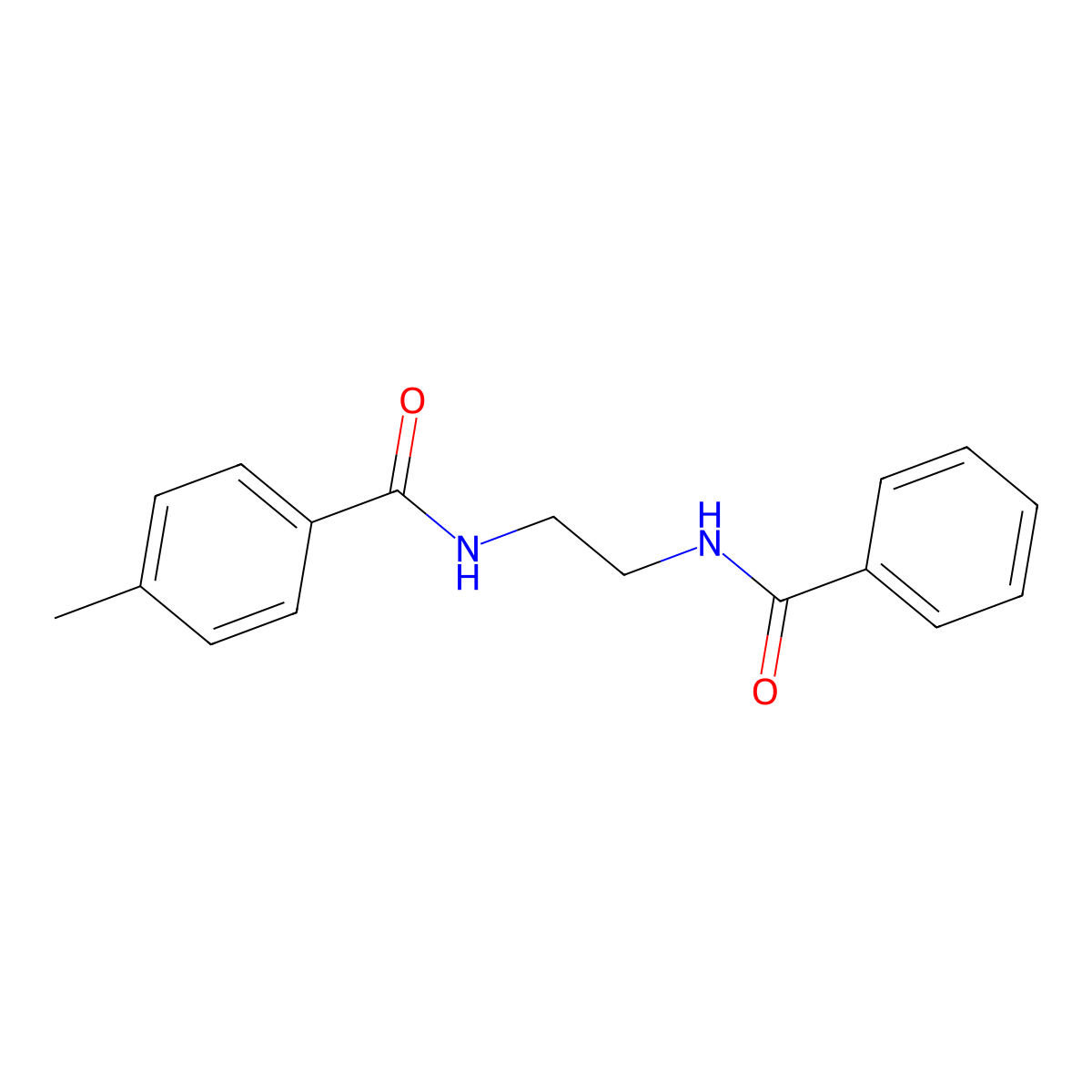 N-(2-benzamidoethyl)-4-methylbenzamide molecular structure, CAS 161093-06-7
