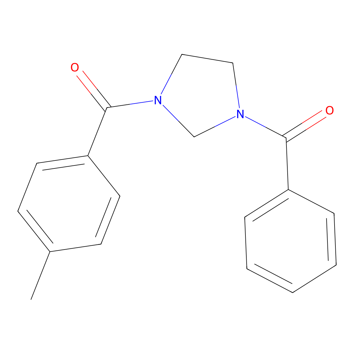 [3-(4-Methylbenzoyl)imidazolidin-1-yl]-phenylmethanone molecular structure, CAS 161093-20-5