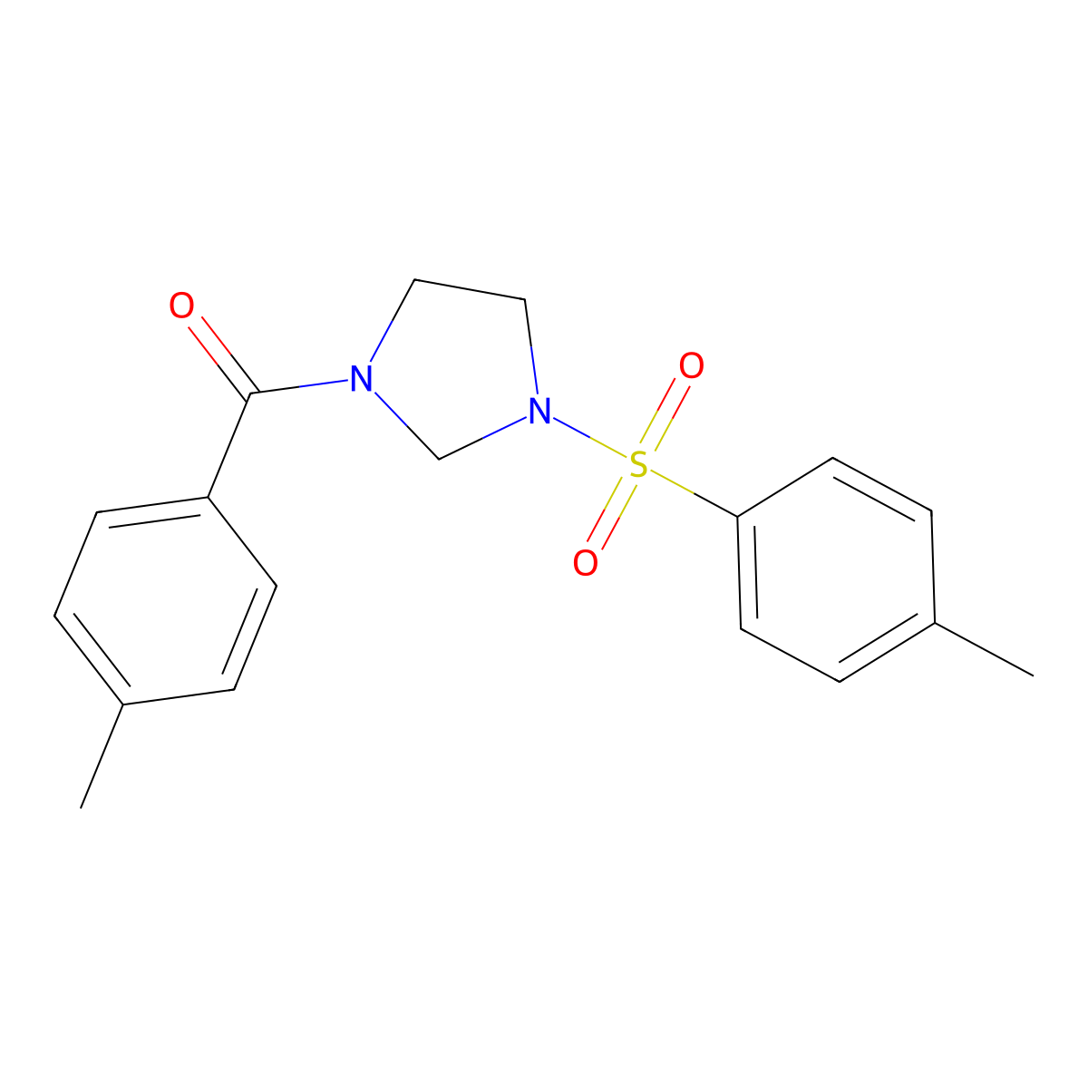 (4-Methylphenyl)-[3-(4-methylphenyl)sulfonylimidazolidin-1-yl]methanone molecular structure, CAS 161093-25-0