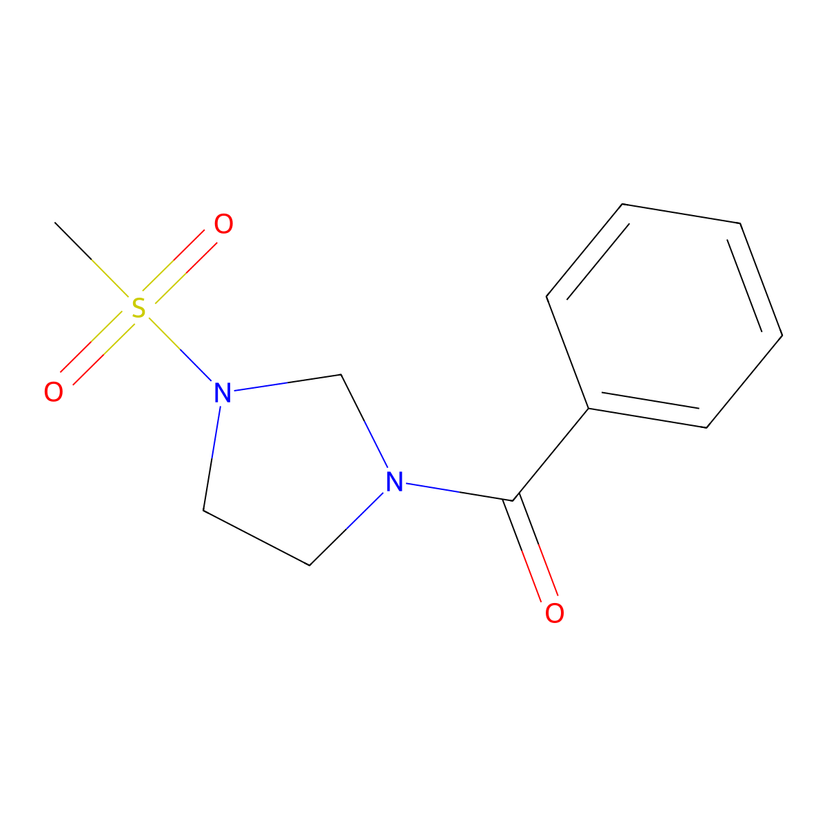 (3-Methylsulfonylimidazolidin-1-yl)-phenylmethanone molecular structure, CAS 161093-27-2