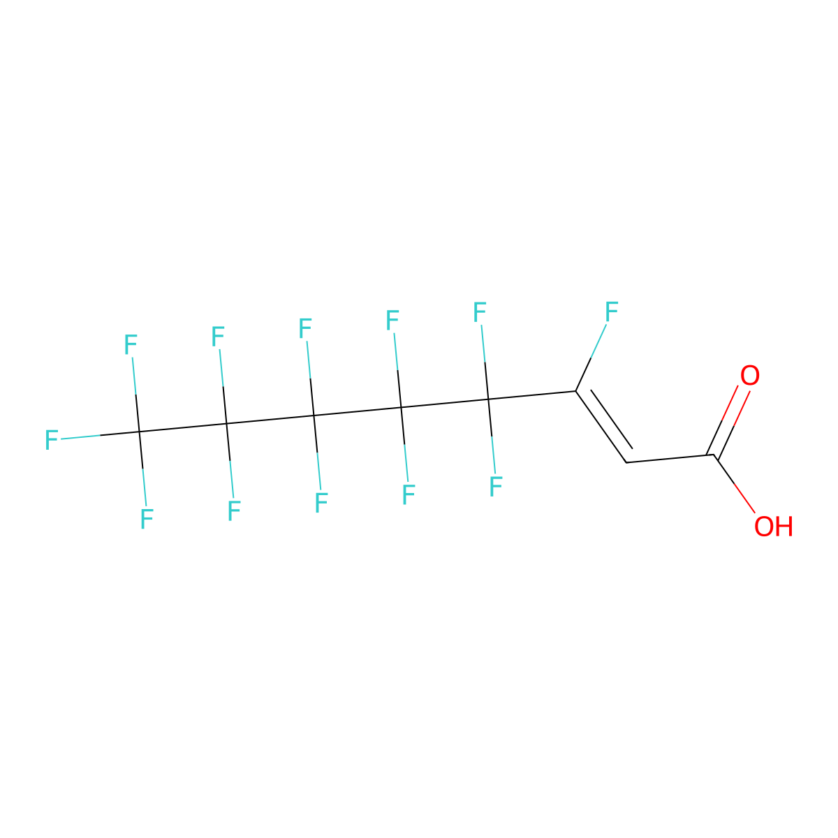 (Z)-6:2 Fluorotelomer unsaturated carboxylic acid molecular structure, CAS 161094-75-3