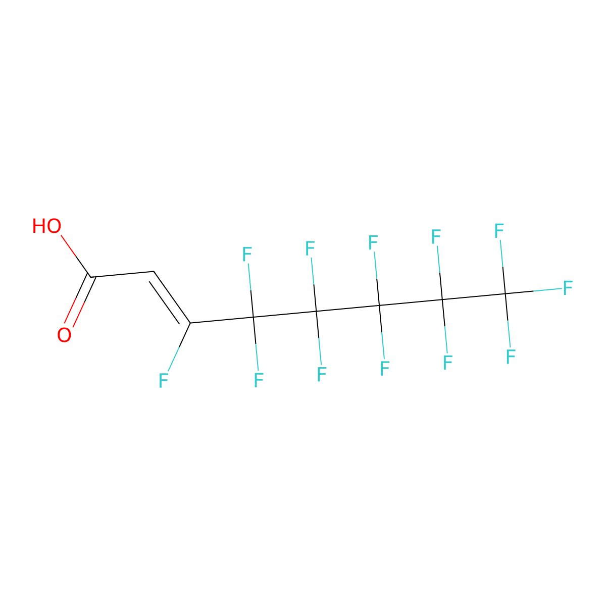 (Z)-6:2 Fluorotelomer unsaturated carboxylic acid molecular structure, CAS 161094-75-3