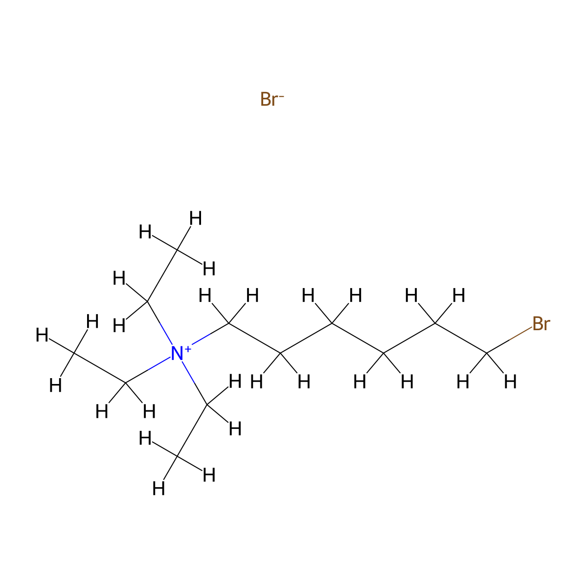 6-Bromohexyltriethylammonium bromide molecular structure, CAS 161097-76-3