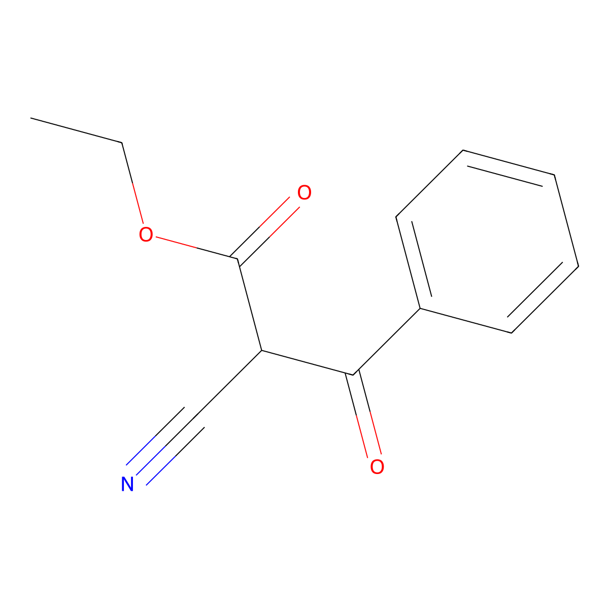 Ethyl 2-cyano-3-oxo-3-phenylpropanoate molecular structure, CAS 1611-02-5