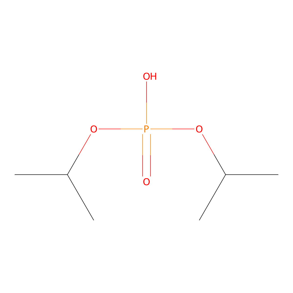 Diisopropyl phosphate molecular structure, CAS 1611-31-0