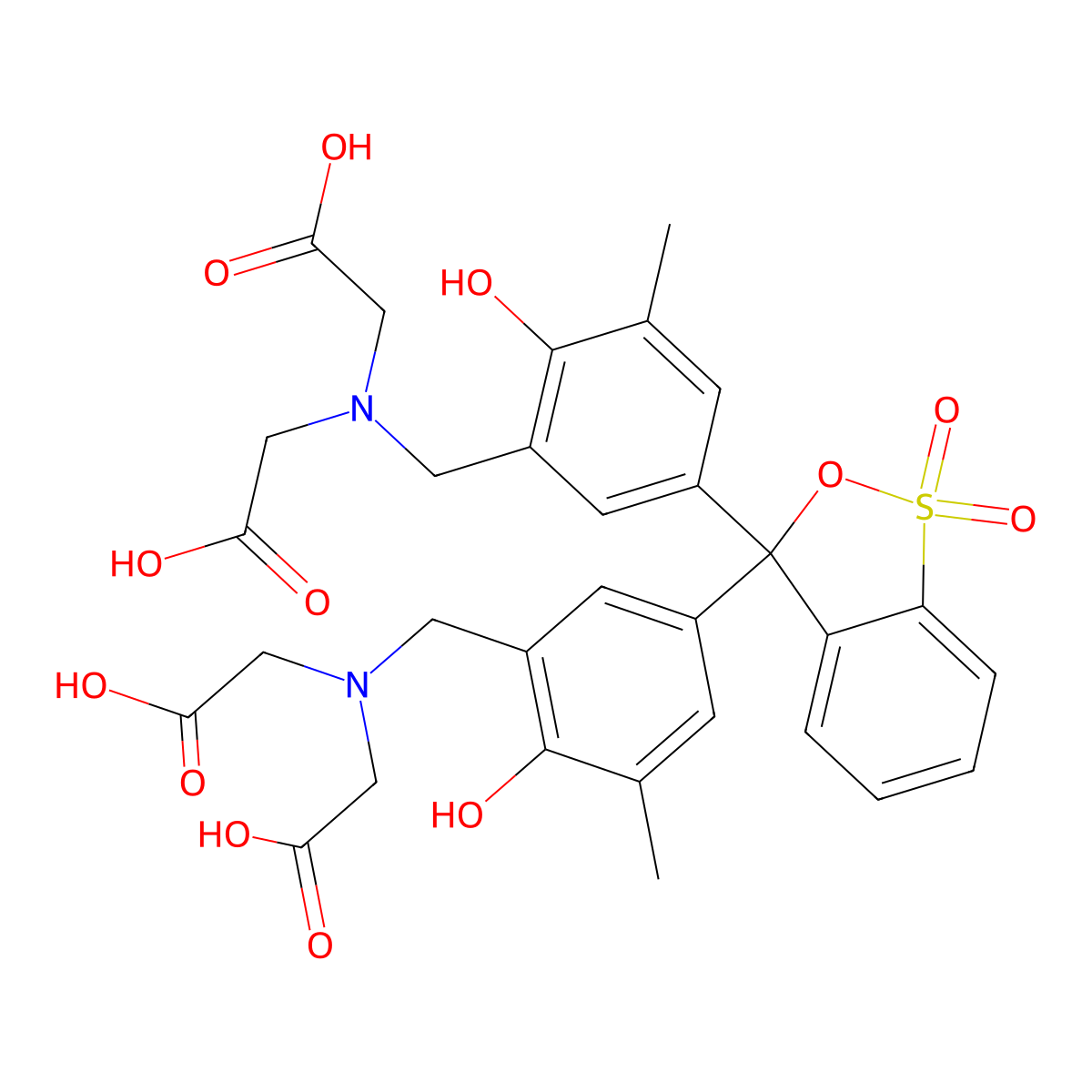 Xylenol Orange molecular structure, CAS 1611-35-4
