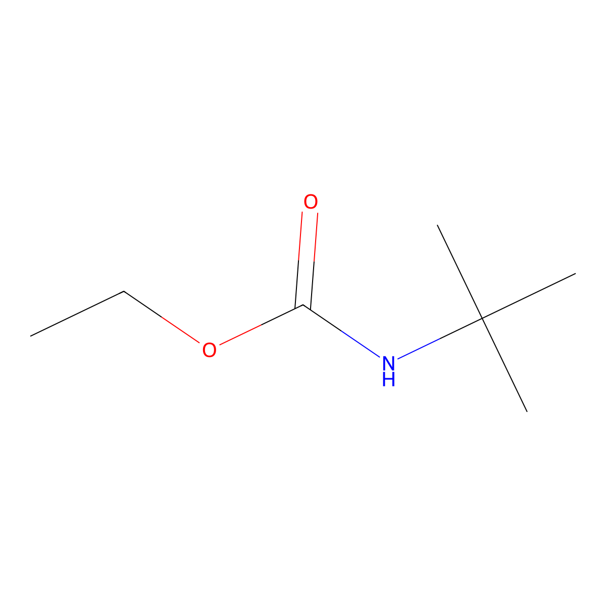 Ethyl N-tert-butylcarbamate molecular structure, CAS 1611-50-3