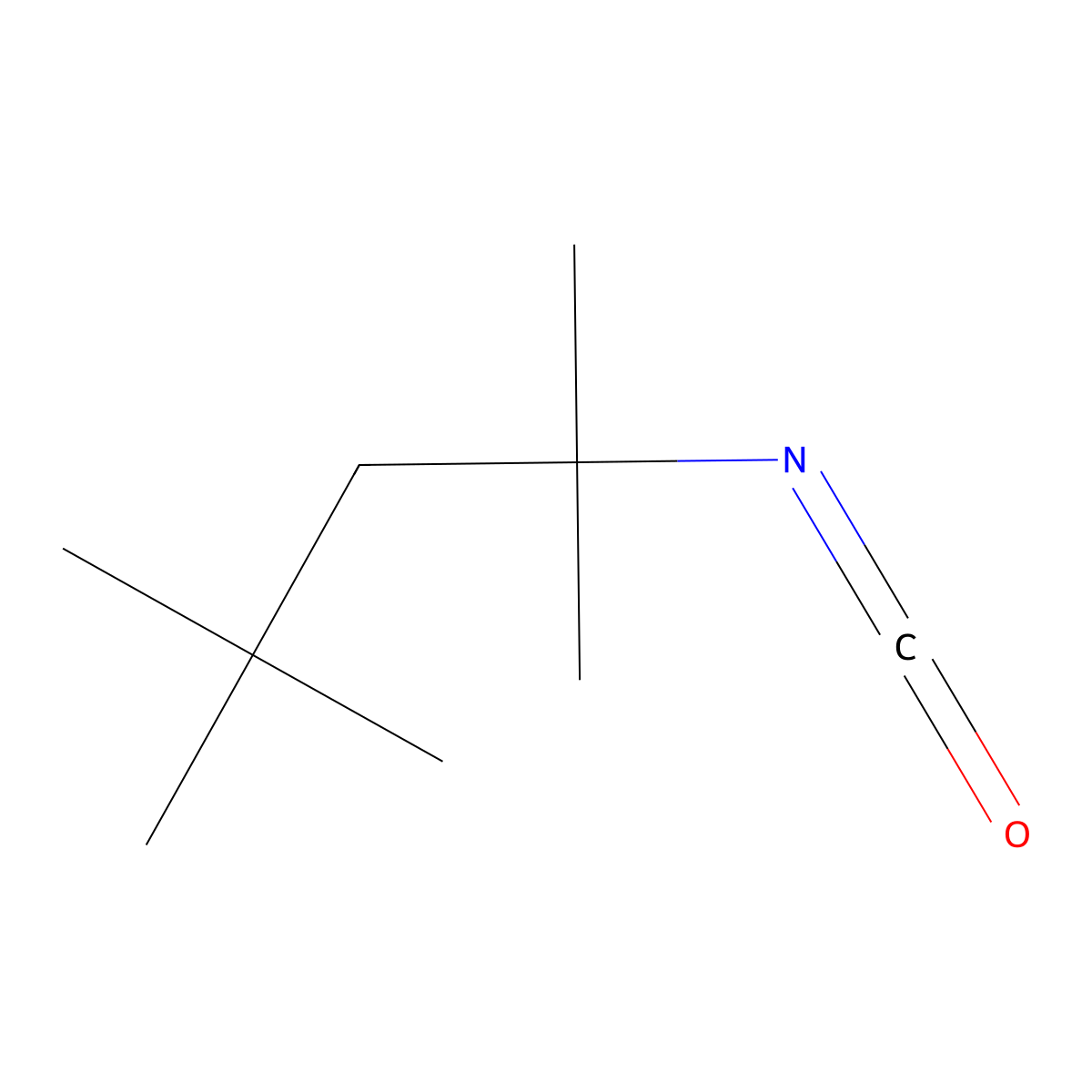 1,1,3,3-Tetramethylbutyl isocyanate molecular structure, CAS 1611-57-0