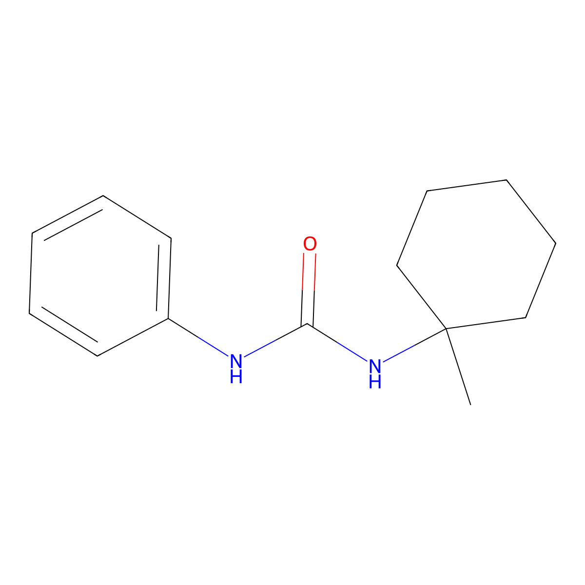 1-(1-Methylcyclohexyl)-3-phenylurea molecular structure, CAS 1611-63-8