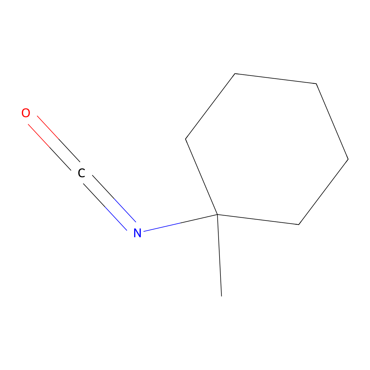 1-Isocyanato-1-methylcyclohexane molecular structure, CAS 1611-64-9