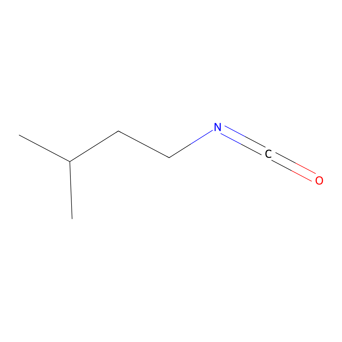 Butane, 1-isocyanato-3-methyl- molecular structure, CAS 1611-65-0