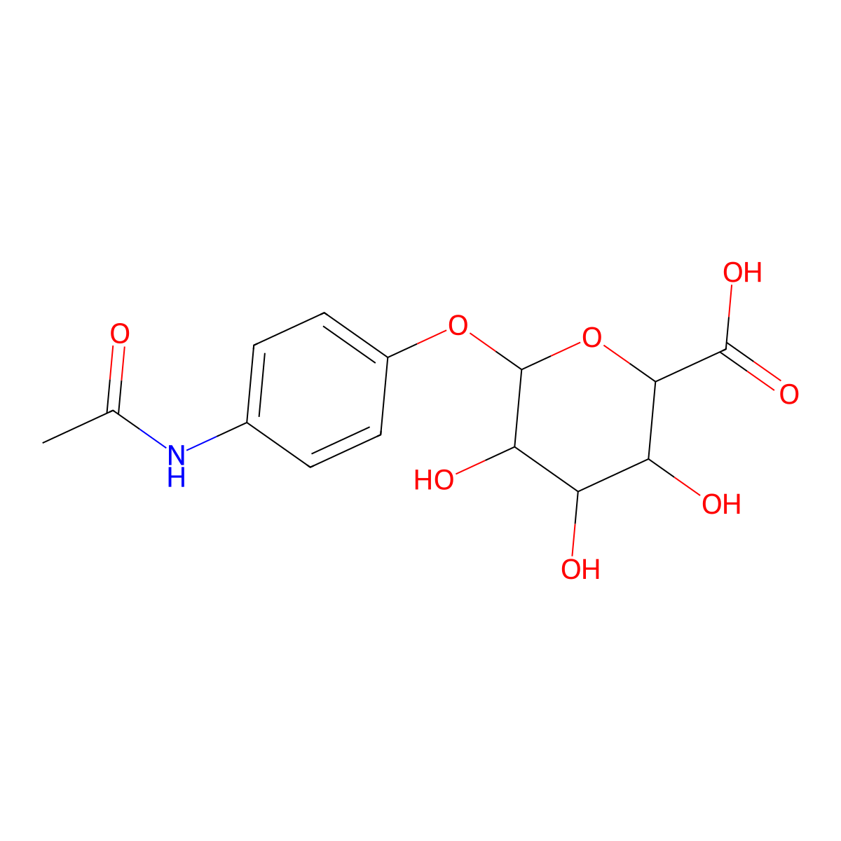 Acetaminophen Glucuronide molecular structure, CAS 16110-10-4