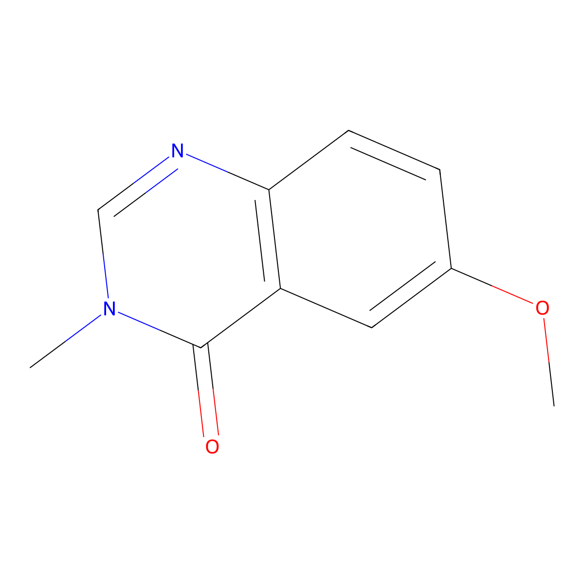 4(3H)-Quinazolinone, 6-methoxy-3-methyl- molecular structure, CAS 16110-27-3