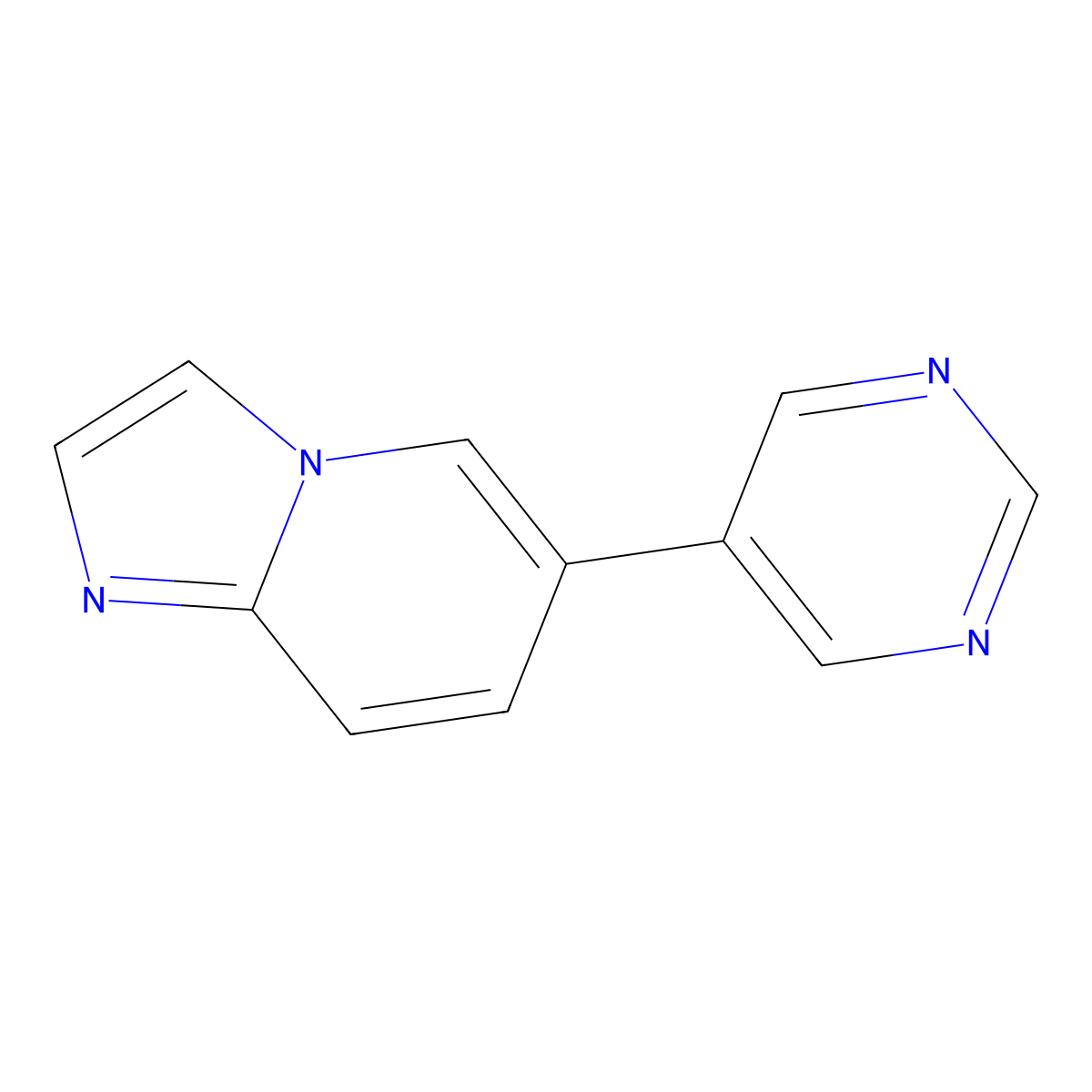 6-(5-Pyrimidinyl)imidazo[1,2-a]pyridine molecular structure, CAS 1611001-15-0