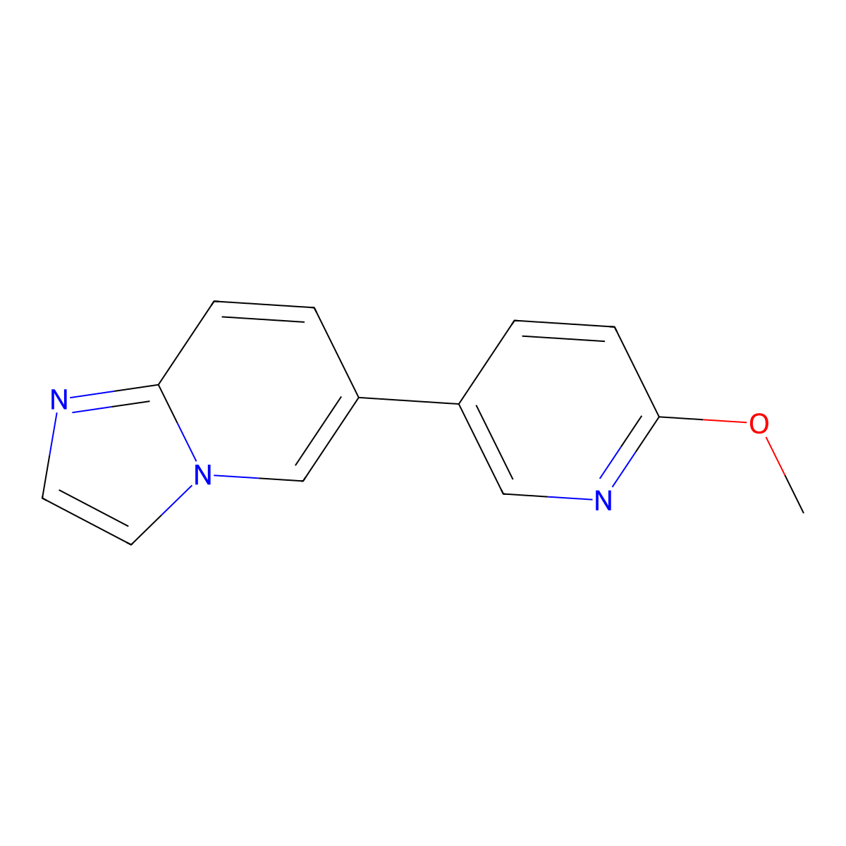 6-(6-Methoxy-3-pyridinyl)imidazo[1,2-a]pyridine molecular structure, CAS 1611001-50-3