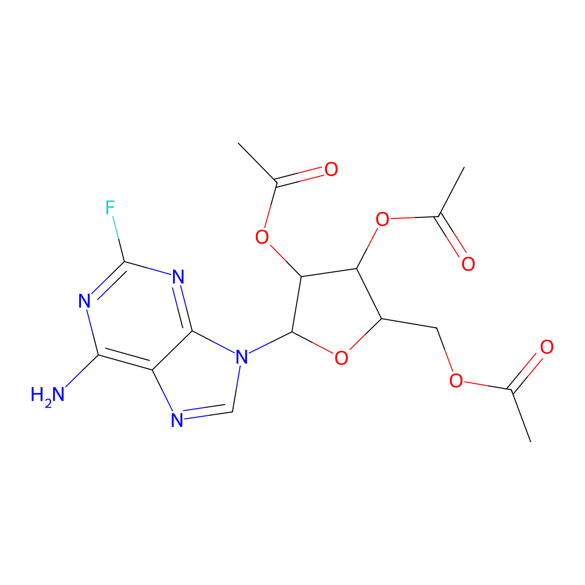(2R,3R,4S,5R)-2-(Acetoxymethyl)-5-(6-amino-2-fluoro-9H-purin-9-yl)tetrahydrofuran-3,4-diyl diacetate molecular structure, CAS 161109-77-9