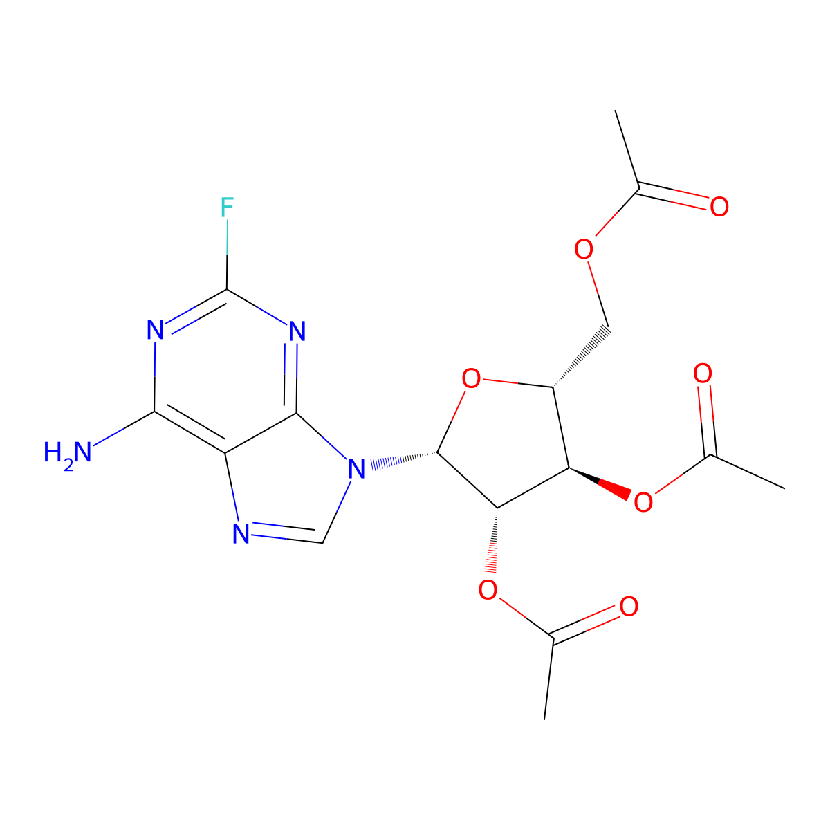 (2R,3R,4S,5R)-2-(Acetoxymethyl)-5-(6-amino-2-fluoro-9H-purin-9-yl)tetrahydrofuran-3,4-diyl diacetate molecular structure, CAS 161109-77-9