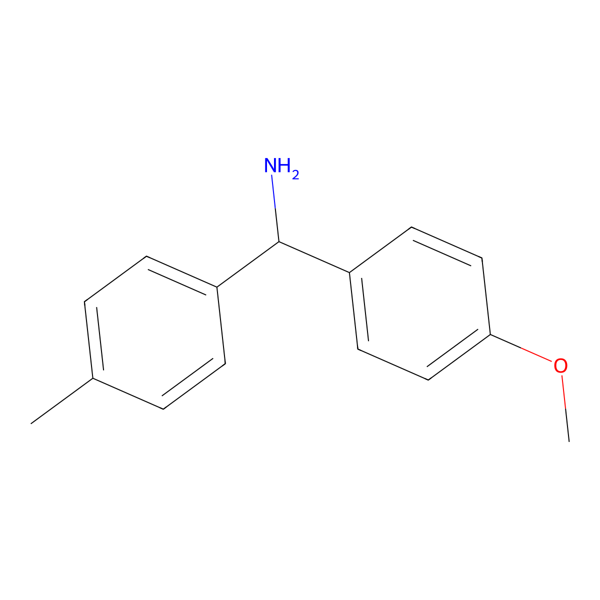 (4-Methoxyphenyl)(4-methylphenyl)methanamine molecular structure, CAS 161110-74-3