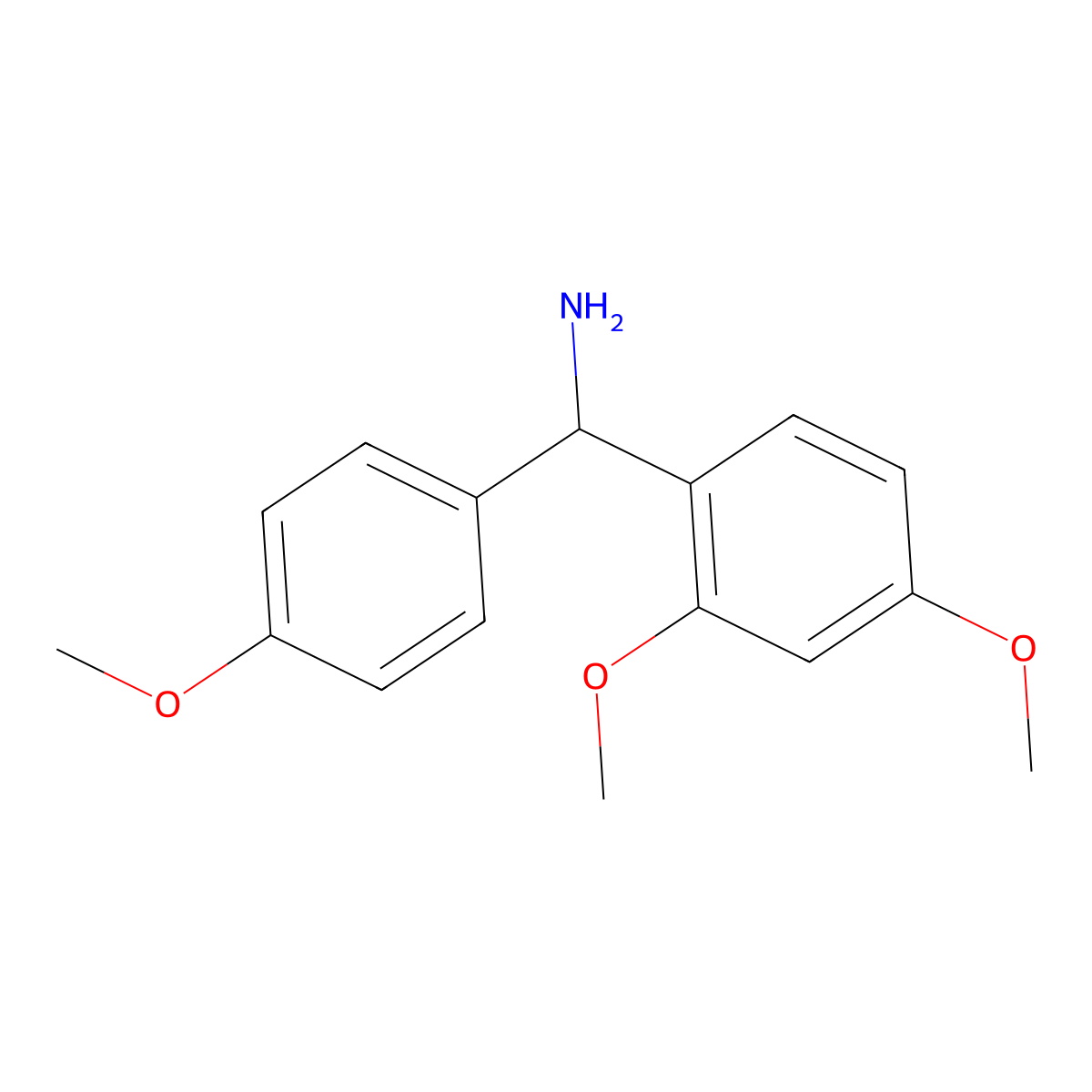 (2,4-Dimethoxyphenyl)(4-methoxyphenyl)methanamine molecular structure, CAS 161110-81-2