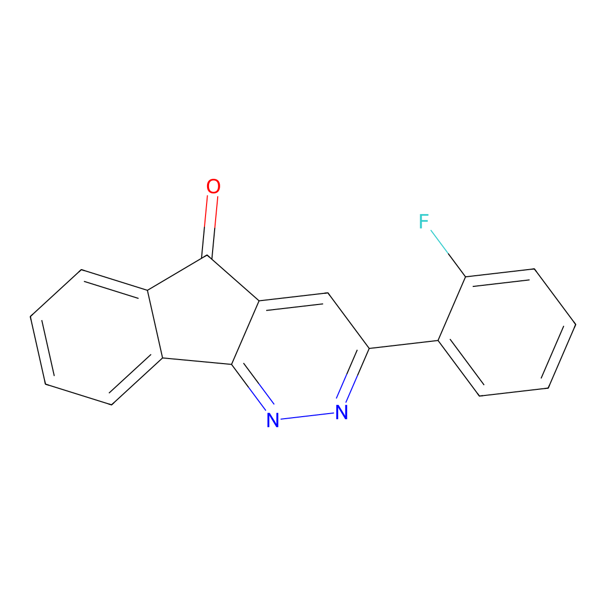 3-(2-fluorophenyl)-5H-indeno[1,2-c]pyridazin-5-one molecular structure, CAS 161111-63-3