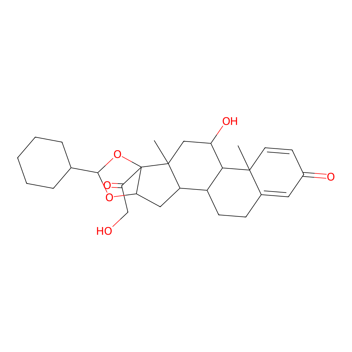 Desisobutyryl-ciclesonide molecular structure, CAS 161115-59-9