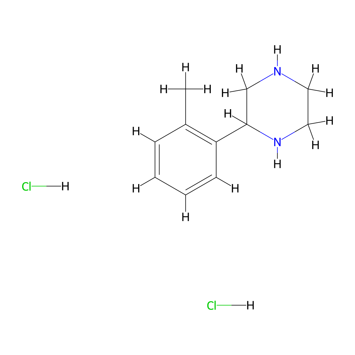 2-(2-Methylphenyl)piperazine dihydrochloride molecular structure, CAS 161115-88-4