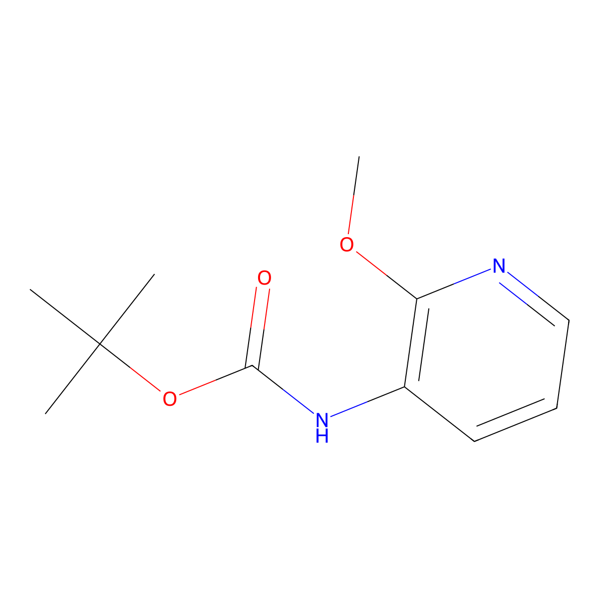 tert-Butyl (2-methoxypyridin-3-yl)carbamate molecular structure, CAS 161117-83-5