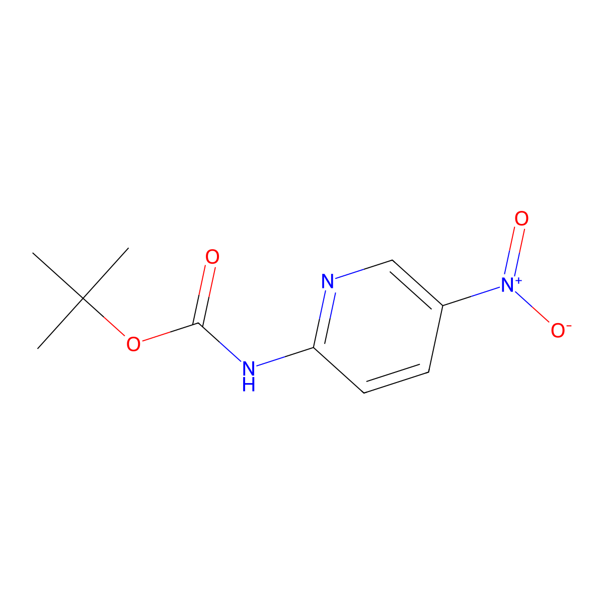 tert-Butyl (5-nitropyridin-2-yl)carbamate molecular structure, CAS 161117-88-0