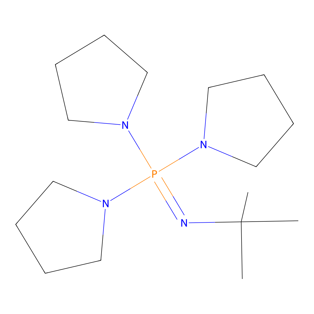 tert-Butylimino-tri(pyrrolidino)phosphorane molecular structure, CAS 161118-67-8